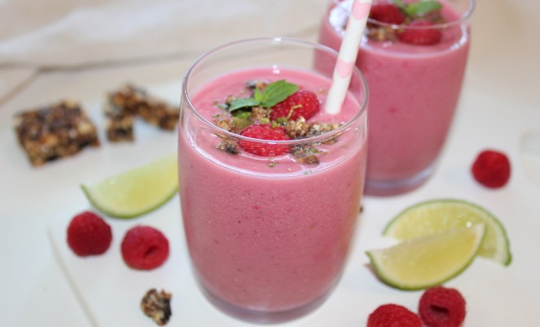 Sunn bringebærsmoothie